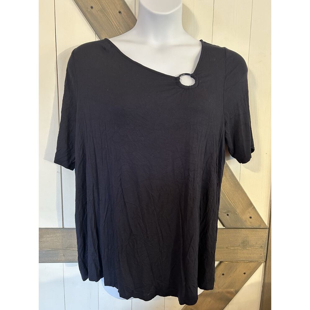 Lane Bryant Navy O Ring Blouse 18/20 Navy